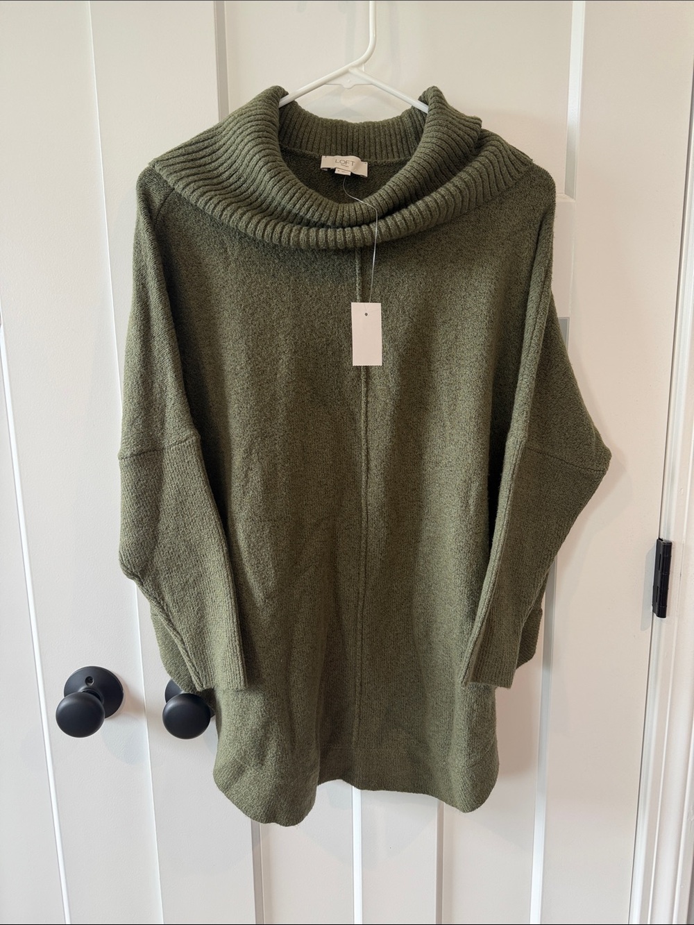 LOFT Olive Green Cowl Neck Sweater